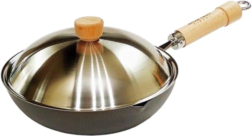Riverlight JS1424 Kyoku JAPAN Iron Frying Pan Deep Fry Pan with Lid Set, 9.4 inches (24 cm), Iron Nitriding, IH Compatible, Rust Resistant, Wok, Made
Riverlight JS1424 Kyoku JAPAN Iron Frying Pan Deep Fry Pan with Lid Set, 9.4 inches (24 cm), Iron Nitriding, IH Compatible, Rust Resistant, Wok, Made