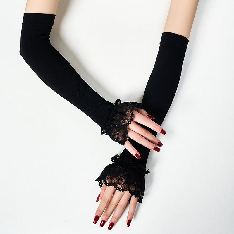 Women Long Elastic Arm Sleeve Fingerless Driving Gloves Sexy Lace Arm Cover Sun Protection Wrist Sleeve Comfort Soft Mittens One Size
Women Long Elastic Arm Sleeve Fingerless Driving Gloves Sexy Lace Arm Cover Sun Protection Wrist Sleeve Comfort Soft Mittens One Size