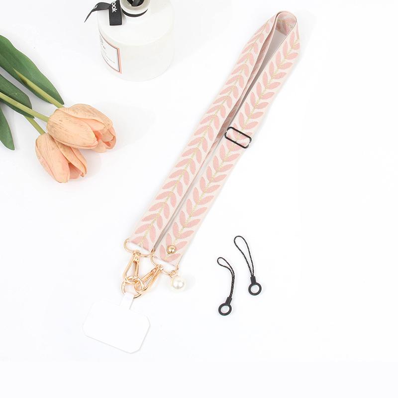 Universal Adjustable Leaf Shaped Phone Lanyard for Women Crossbody Single Shoulder Neck Strap Pearl Pendant Hanging Anti Loss
Universal Adjustable Leaf Shaped Phone Lanyard for Women Crossbody Single Shoulder Neck Strap Pearl Pendant Hanging Anti Loss