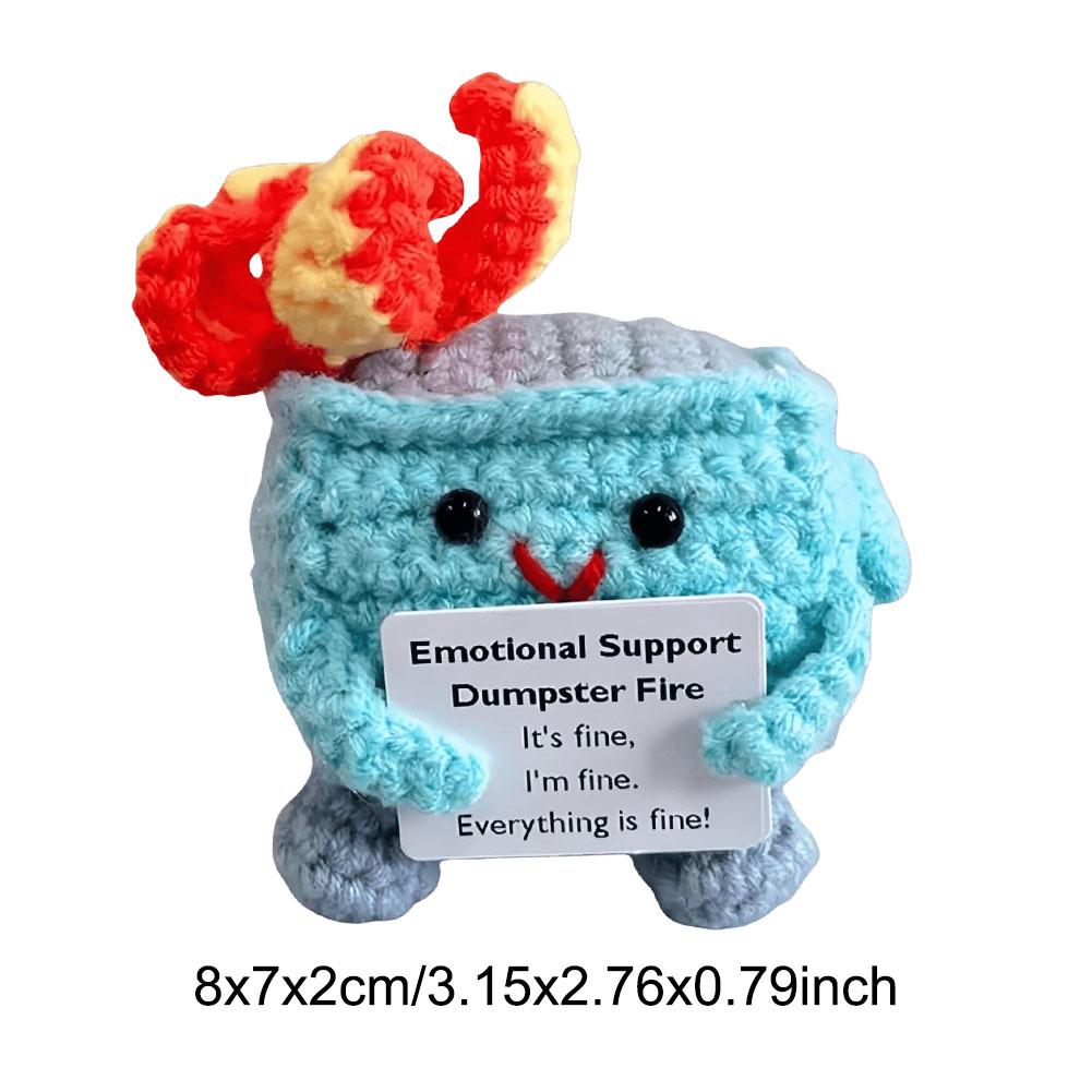Cute Emotional Support Crochet Dumpster Fire Handmade Knitting Dumpster Fire Doll with Positive Words Christmas Gifts Desk Decor синий
Cute Emotional Support Crochet Dumpster Fire Handmade Knitting Dumpster Fire Doll with Positive Words Christmas Gifts Desk Decor синий