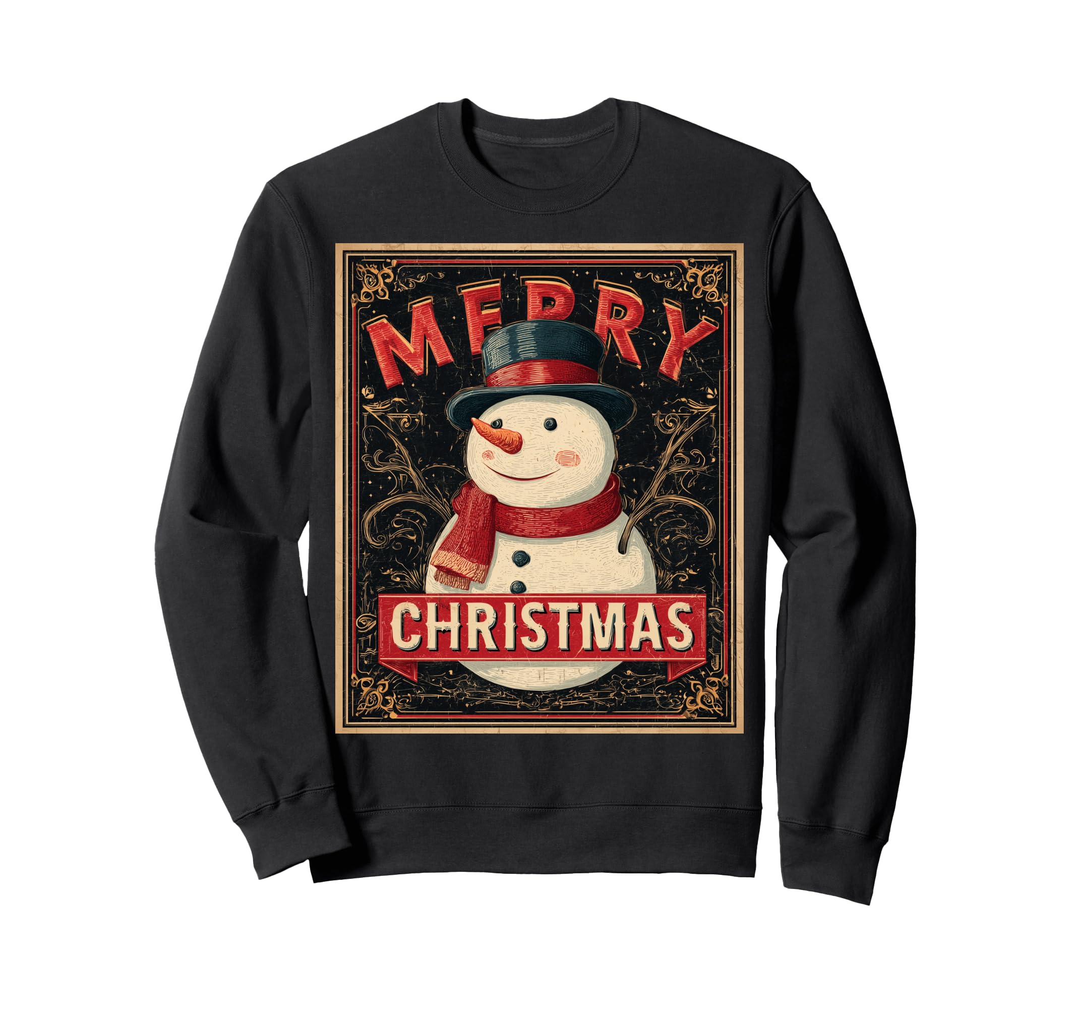 Snowman Vintage Retro Art Deco Christmas Sweatshirt чорний
Snowman Vintage Retro Art Deco Christmas Sweatshirt чорний
