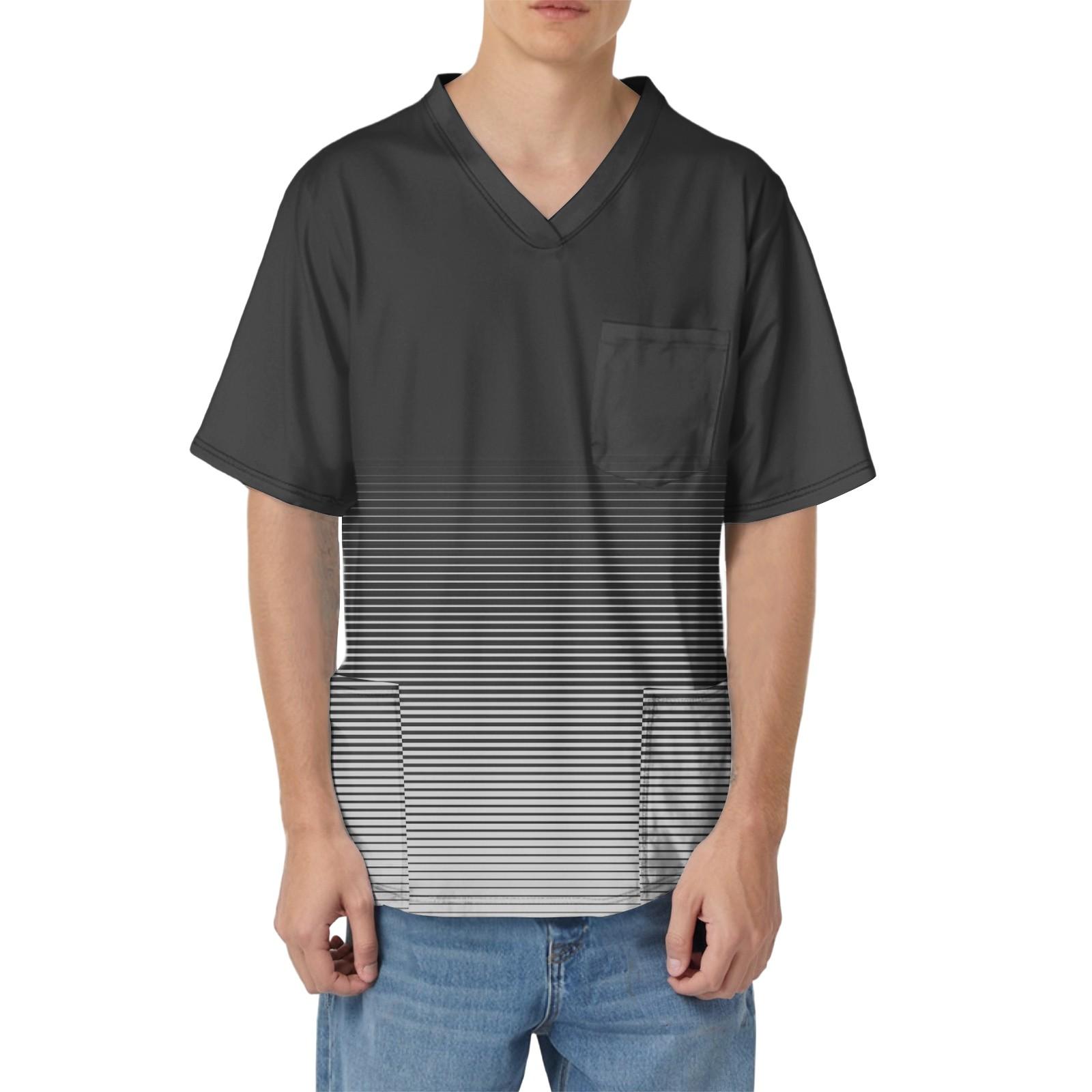 Мужская рабочая блузка с короткими рукавами и v-образным вырезом с принтом, топ с нагрудным карманом XL
Мужская рабочая блузка с короткими рукавами и v-образным вырезом с принтом, топ с нагрудным карманом XL