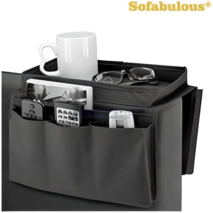 Організатор для дивана - Sofabulous - Піднос на підлокітник - Чорний - Гнучкі матеріали - 6 бічних кишень
Організатор для дивана - Sofabulous - Піднос на підлокітник - Чорний - Гнучкі матеріали - 6 бічних кишень