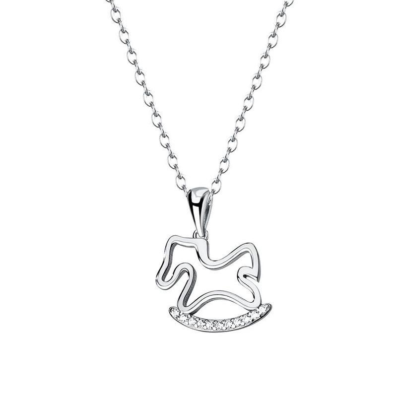 Shining Zircon Hollowed Out Horse Pendant Necklace, Suitable for Women and Girls Collarbone Chain Jewelry, The Best Gift for The Year of The Horse
Shining Zircon Hollowed Out Horse Pendant Necklace, Suitable for Women and Girls Collarbone Chain Jewelry, The Best Gift for The Year of The Horse
