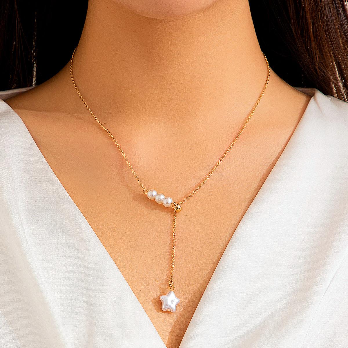 Versatile adjustable necklace, niche simple star-shaped imitation pearl pendant necklace jewelry
Versatile adjustable necklace, niche simple star-shaped imitation pearl pendant necklace jewelry
