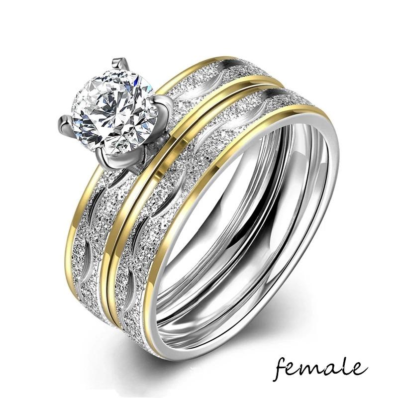 Trendy Couple Rings Women White Crystal CZ Rings Set Simple Men Stainless Steel Zircon Ring Wedding Band Jewelry Gifts For Lover 8
Trendy Couple Rings Women White Crystal CZ Rings Set Simple Men Stainless Steel Zircon Ring Wedding Band Jewelry Gifts For Lover 8