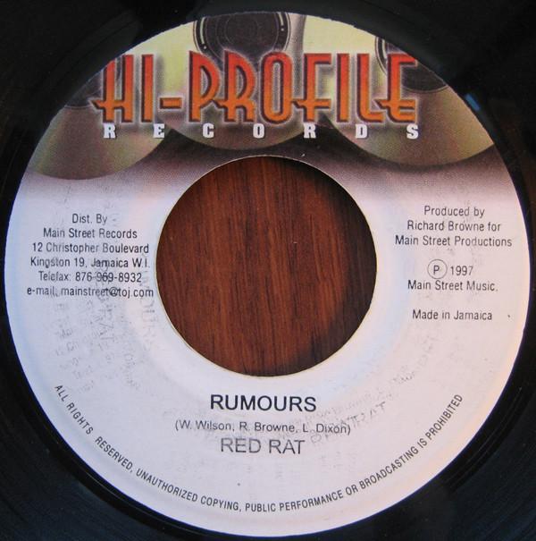 7inch Record RED RAT - Rumours NONE Hi-Profile Reco 1997 Jamaica Reggae, Ska & Dub Used
7inch Record RED RAT - Rumours NONE Hi-Profile Reco 1997 Jamaica Reggae, Ska & Dub Used