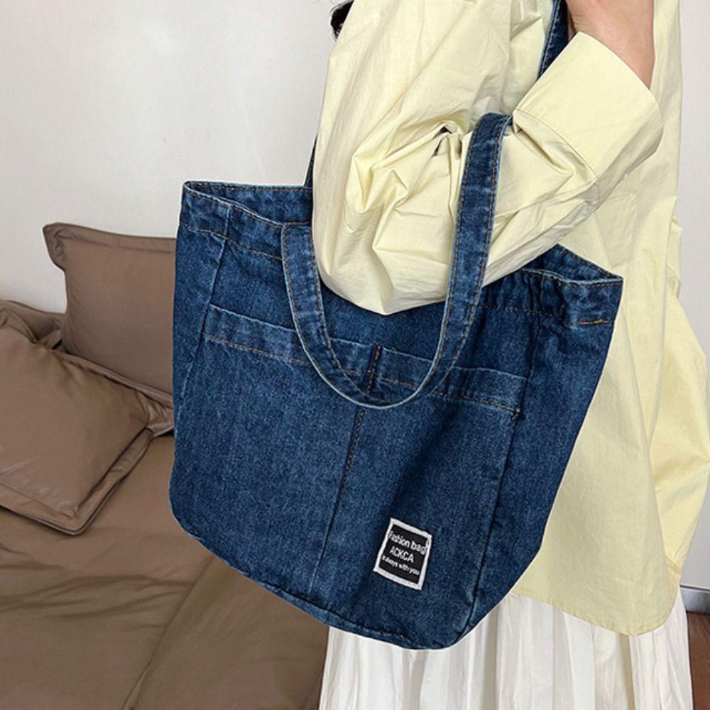 Синяя джинсовая сумка Oxford Casual сумка через плечо Fashion Большая вместительная сумка-тоут для студентов синий
Синяя джинсовая сумка Oxford Casual сумка через плечо Fashion Большая вместительная сумка-тоут для студентов синий