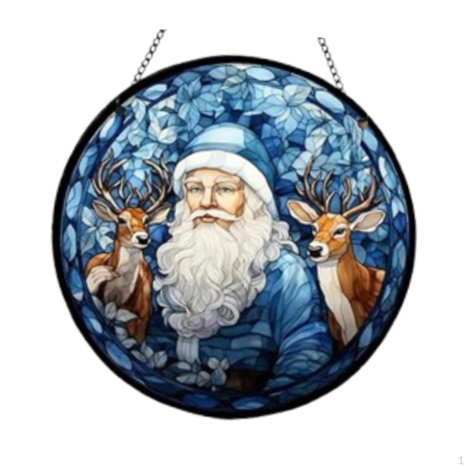 Acrylic Christmas Santa Hanging Decoration Front Door Decor for Garden Patio Sturdy with Metal Chain Diameter 15cm
Acrylic Christmas Santa Hanging Decoration Front Door Decor for Garden Patio Sturdy with Metal Chain Diameter 15cm