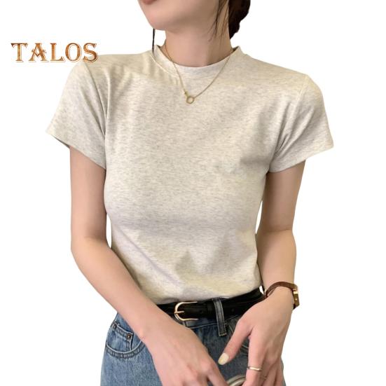 Женская приталенная футболка с круглым вырезом и короткими рукавами, пуловер, однотонная эластичная мягкая футболка, уличная одежда S серый
Женская приталенная футболка с круглым вырезом и короткими рукавами, пуловер, однотонная эластичная мягкая футболка, уличная одежда S серый