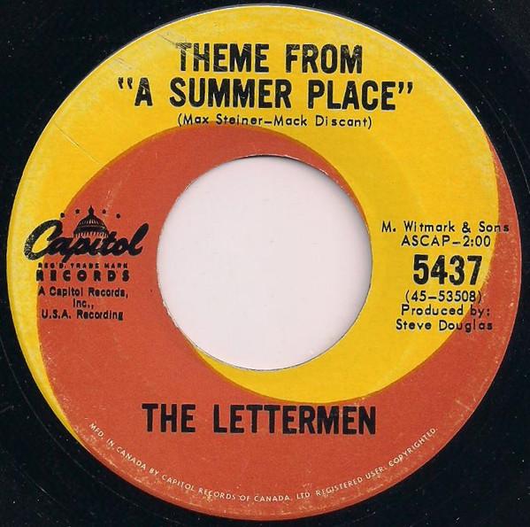 7inch Record LETTERMEN - Theme From A Summer Place / Seale 5437 Capitol Records 1965 Canada Pop Used
7inch Record LETTERMEN - Theme From A Summer Place / Seale 5437 Capitol Records 1965 Canada Pop Used