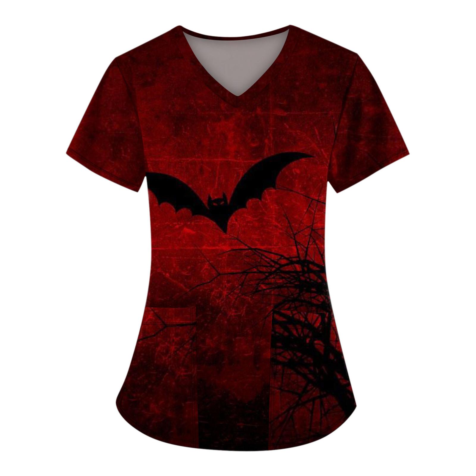 Жіноча модна футболка з V-подібним вирізом і короткими рукавами з кишенею на Хеллоуїн XXXXL винний
Жіноча модна футболка з V-подібним вирізом і короткими рукавами з кишенею на Хеллоуїн XXXXL винний