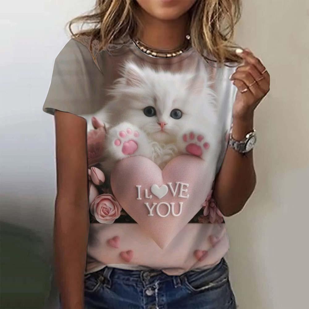 Summer Women s T-shirts Printed with Animal Tops for Girls Fashionable 3D Women s Clothing Oversized T-shirts for Cute Cats Shirt 6xl
Summer Women s T-shirts Printed with Animal Tops for Girls Fashionable 3D Women s Clothing Oversized T-shirts for Cute Cats Shirt 6xl