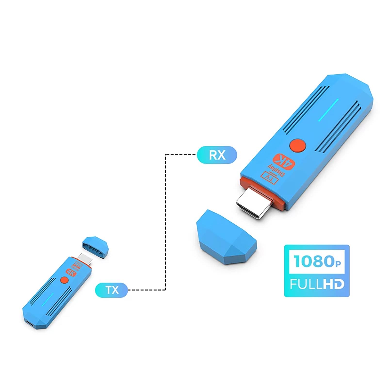 50M Wireless HDMI Video Audio Transmitter Receiver Extender 4K Wireless Display TV Stick For Camera Laptop PC TV Projector синій
50M Wireless HDMI Video Audio Transmitter Receiver Extender 4K Wireless Display TV Stick For Camera Laptop PC TV Projector синій