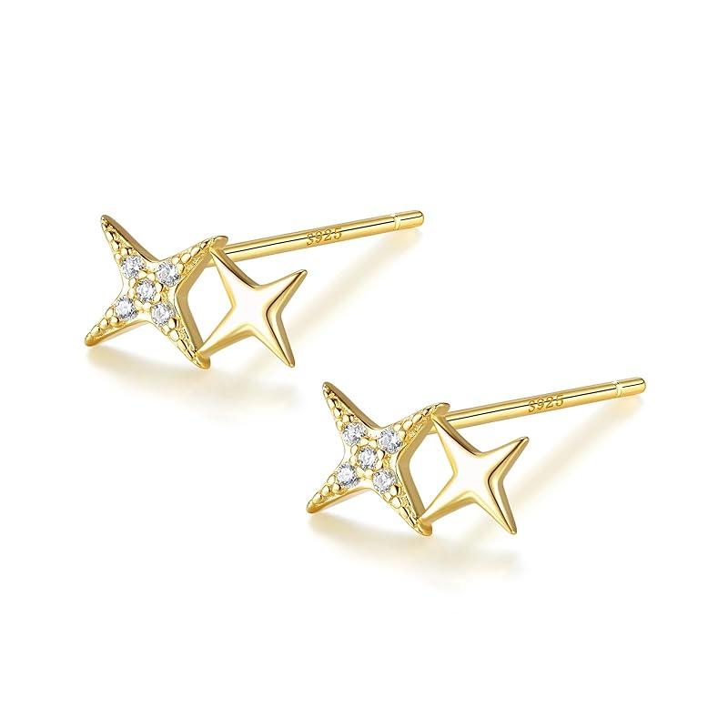 earrings Silver925 silver gold 18K coating pink gold Compatible with metal allergies star star cool (Double & Yellow Gold)
earrings Silver925 silver gold 18K coating pink gold Compatible with metal allergies star star cool (Double & Yellow Gold)