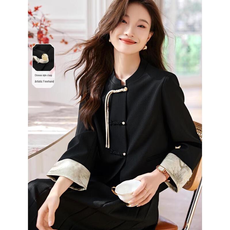 Mohanyimei New Chinese Style Disc Button Contrast Coat S
Mohanyimei New Chinese Style Disc Button Contrast Coat S