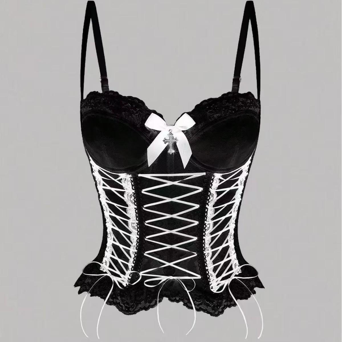 Cross Lace Tank Top Hot Bow Cross Lace Fishbone Vest Shape Corset L
Cross Lace Tank Top Hot Bow Cross Lace Fishbone Vest Shape Corset L