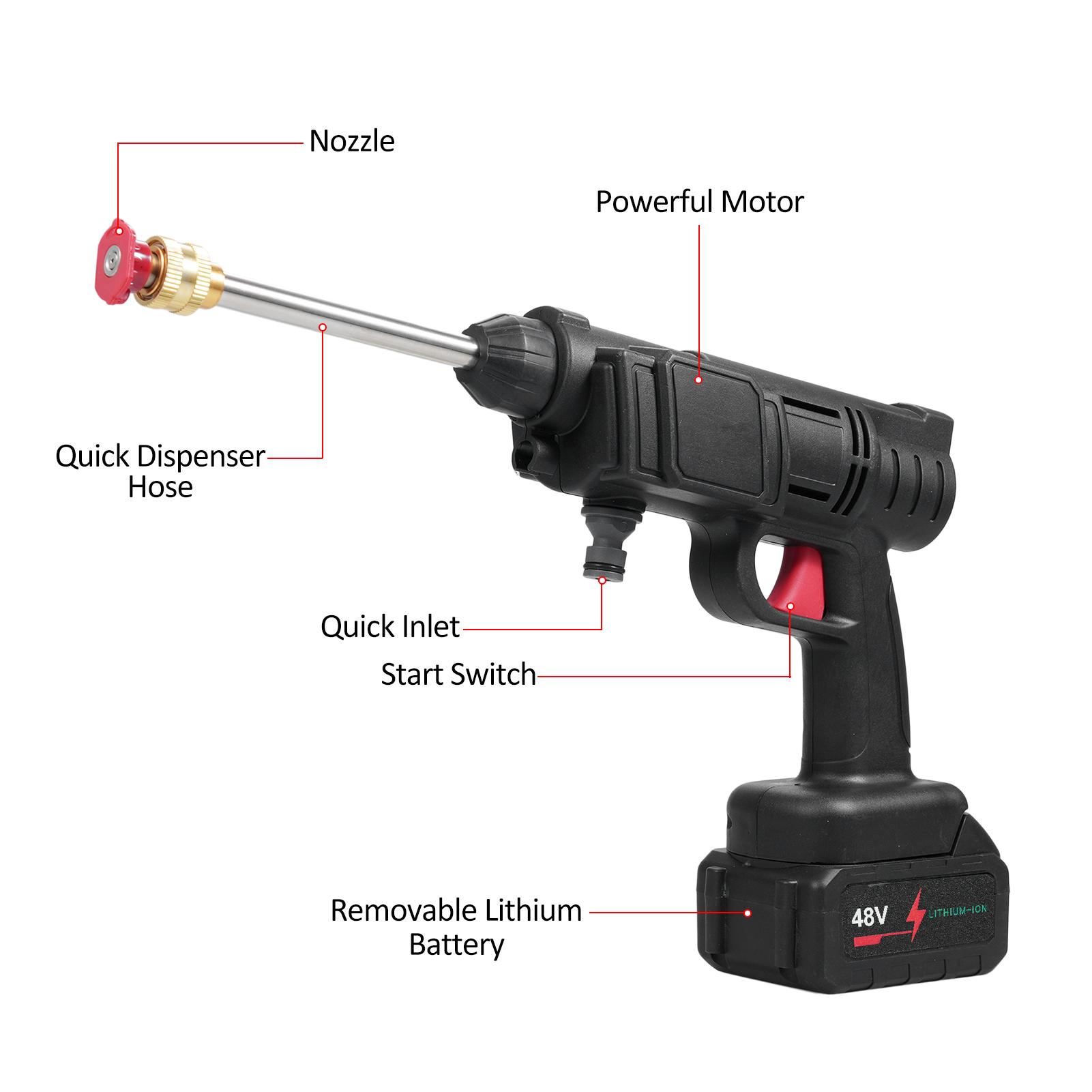 48V Battery Cordless Car Washing Machine Powerful Car Washer Home Car Wash Sprinkler Multifunctional Cleaning Tools with 5M Wate
48V Battery Cordless Car Washing Machine Powerful Car Washer Home Car Wash Sprinkler Multifunctional Cleaning Tools with 5M Wate