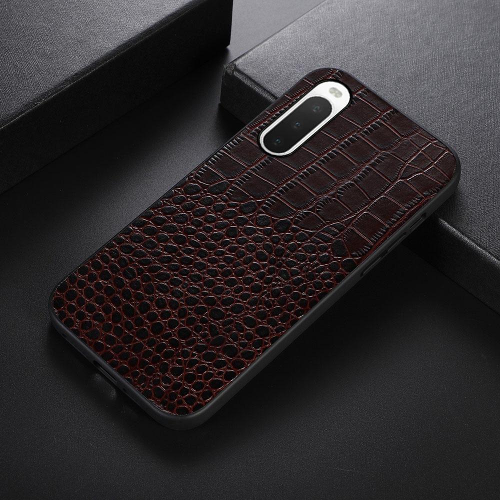 For Sony Xperia 10 IV Phone Case Crocodile Texture Genuine Cowhide Leather Coated PC+TPU Shockproof Cover Coffee
For Sony Xperia 10 IV Phone Case Crocodile Texture Genuine Cowhide Leather Coated PC+TPU Shockproof Cover Coffee