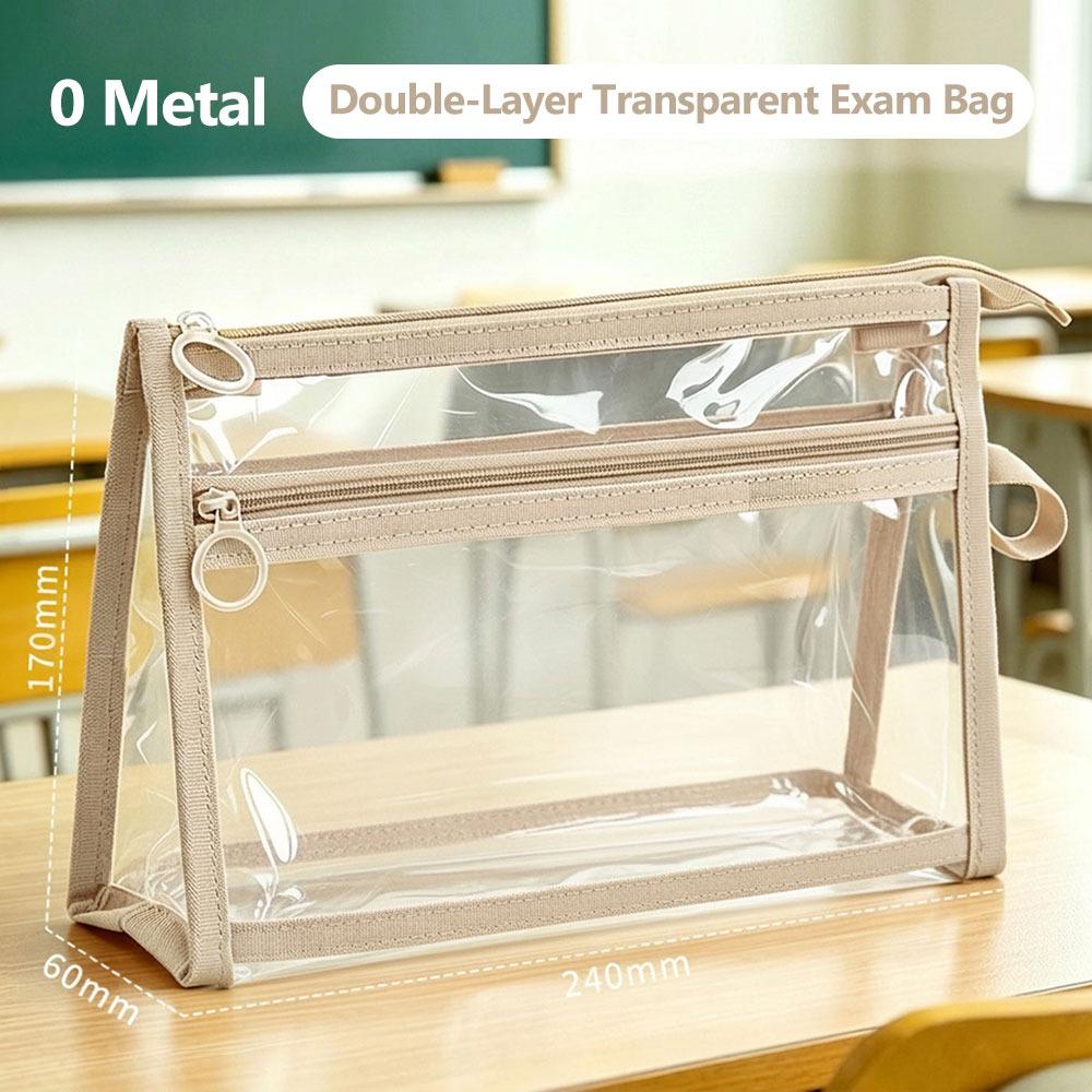 Double Layer Pen Bag PVC Stationery Bag High Quality Pencil Pouch Gift бежевий
Double Layer Pen Bag PVC Stationery Bag High Quality Pencil Pouch Gift бежевий