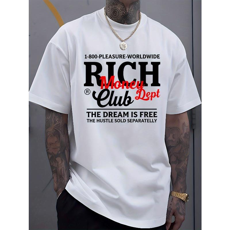 European Size Men S White Rich Money Club Dept Graphic T-Shirt - Money Print, Casual Round Neck H-Fit Tee for Casual Attire, Statement Streetwear 4XL білий
European Size Men S White Rich Money Club Dept Graphic T-Shirt - Money Print, Casual Round Neck H-Fit Tee for Casual Attire, Statement Streetwear 4XL білий