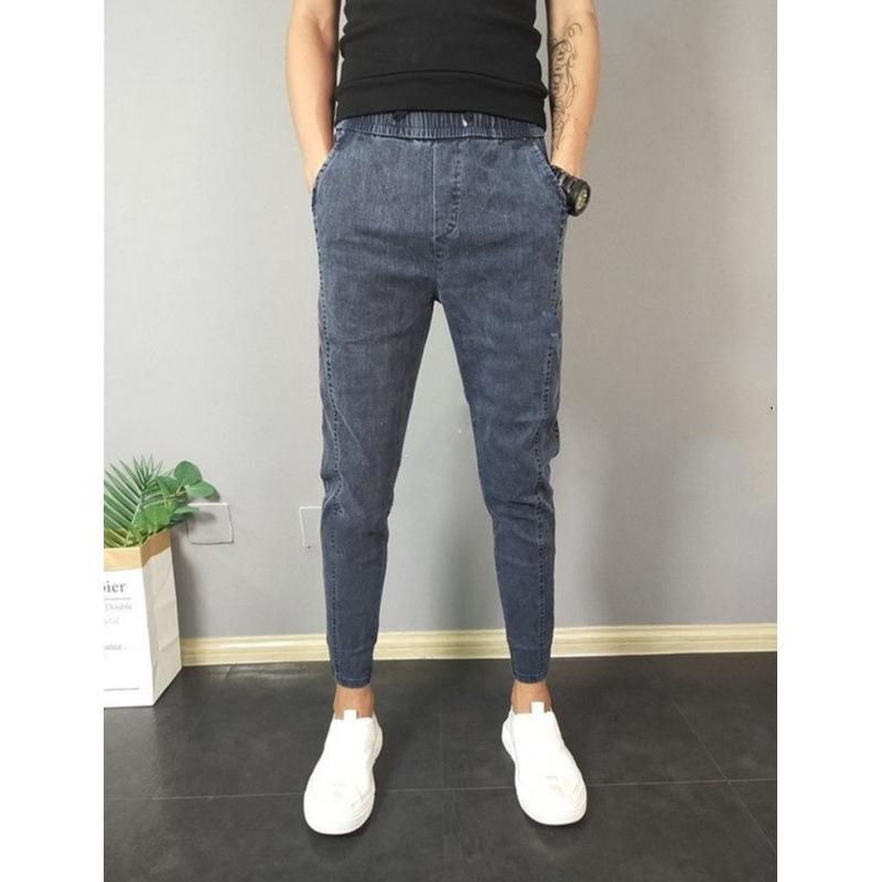 Мужские облегающие однотонные джинсы Nine-Point - модные молодежные брюки S синий
Мужские облегающие однотонные джинсы Nine-Point - модные молодежные брюки S синий