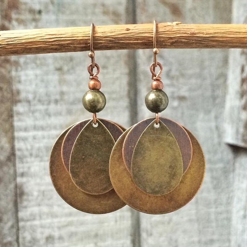 1 пара бронзовых бохо круглых каплевидных многослойных серег Dangles Готическая ниша Простой праздничный подарок для мужчин
1 пара бронзовых бохо круглых каплевидных многослойных серег Dangles Готическая ниша Простой праздничный подарок для мужчин