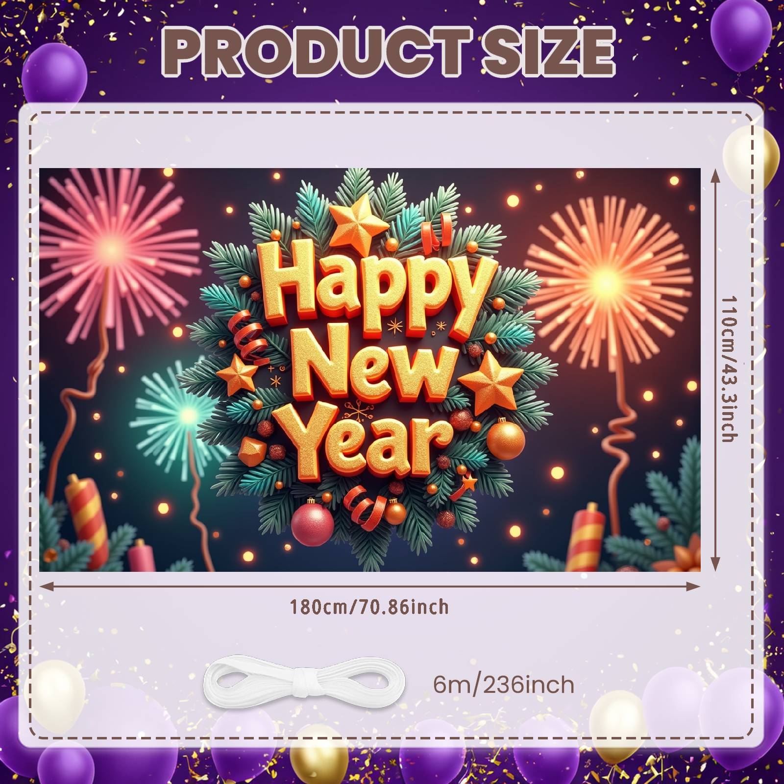 Holiday Banner Ornament Accents New Year Banner Celebration Banner Colorful For Office Celebration Festive Event New
Holiday Banner Ornament Accents New Year Banner Celebration Banner Colorful For Office Celebration Festive Event New