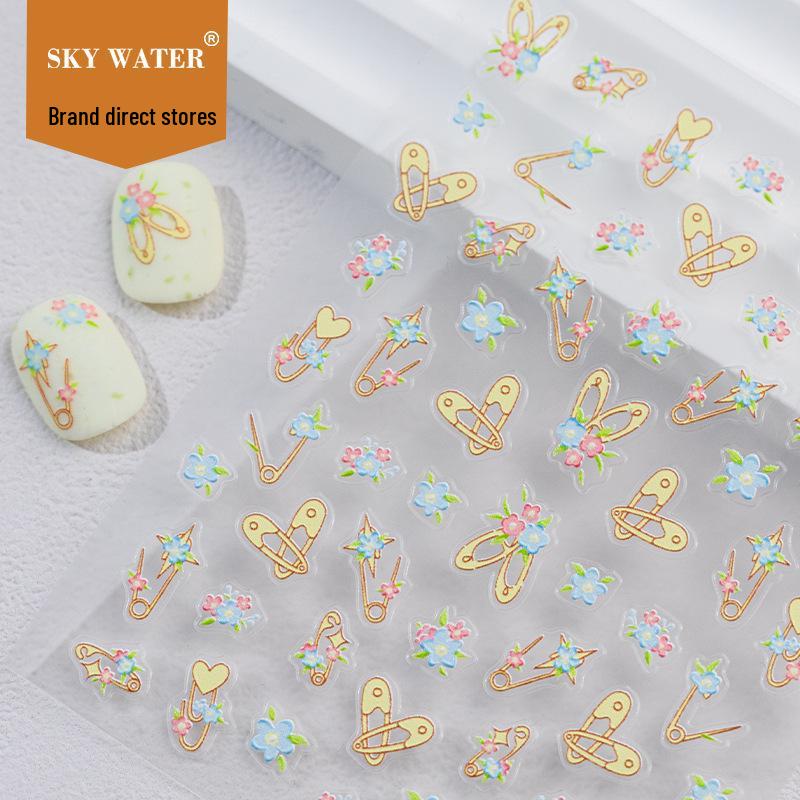 Golden Yellow Floral Nail Art Stickers with Adhesive Backing
Golden Yellow Floral Nail Art Stickers with Adhesive Backing