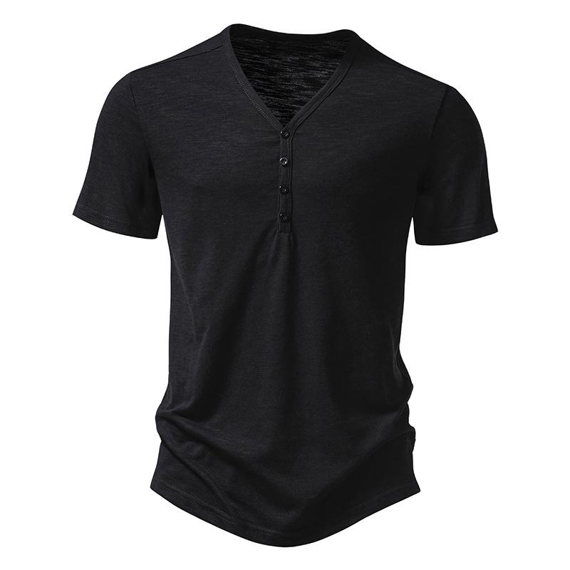 Men s Bamboo Cotton Buttoned V-Neck Short-Sleeve T-Shirt, European Size, Solid Color, Breathable, Simple Design XL чорний
Men s Bamboo Cotton Buttoned V-Neck Short-Sleeve T-Shirt, European Size, Solid Color, Breathable, Simple Design XL чорний