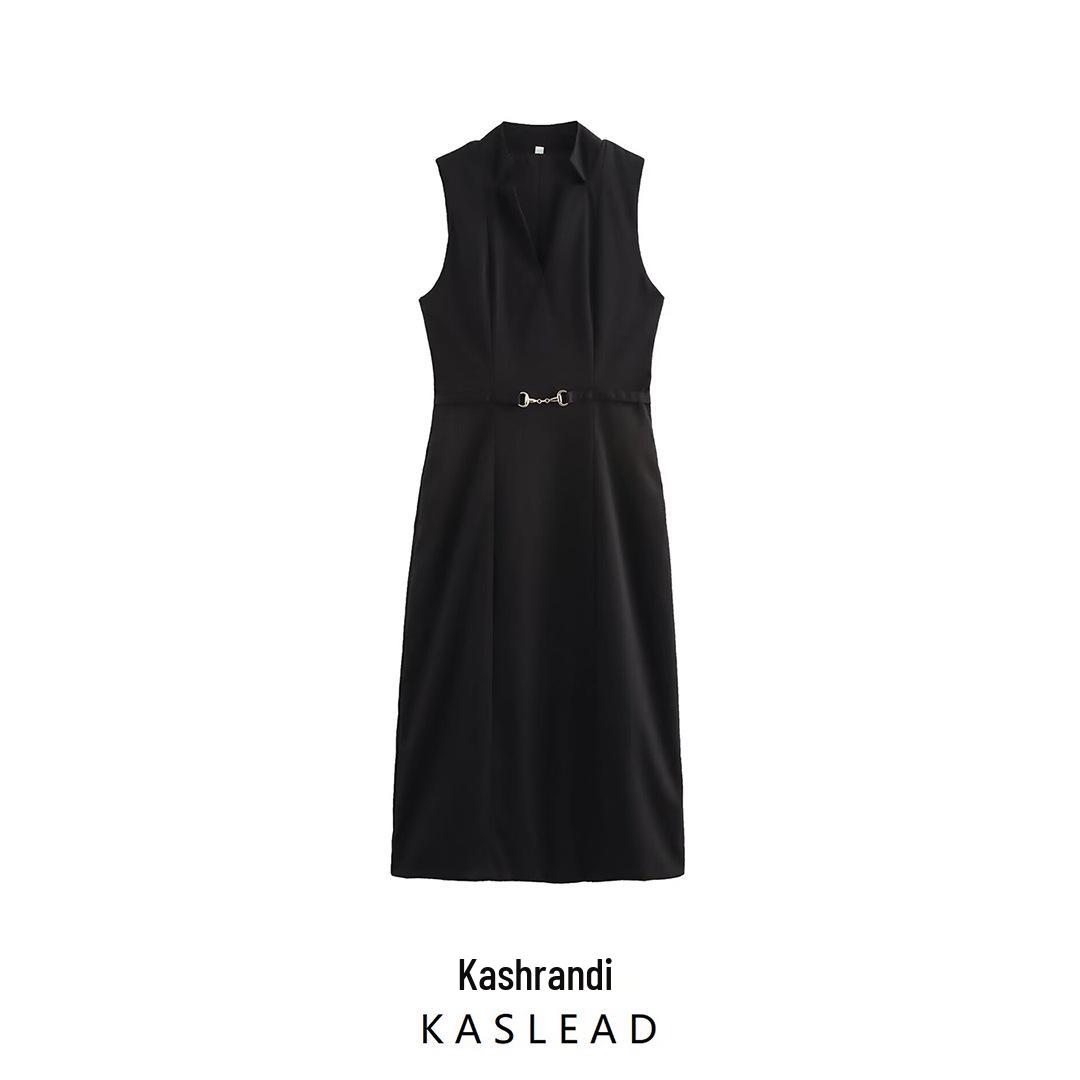 2025 Spring Women s Fashion Sleeveless Dress with Metal Buckle Details - European & American Style S
2025 Spring Women s Fashion Sleeveless Dress with Metal Buckle Details - European & American Style S