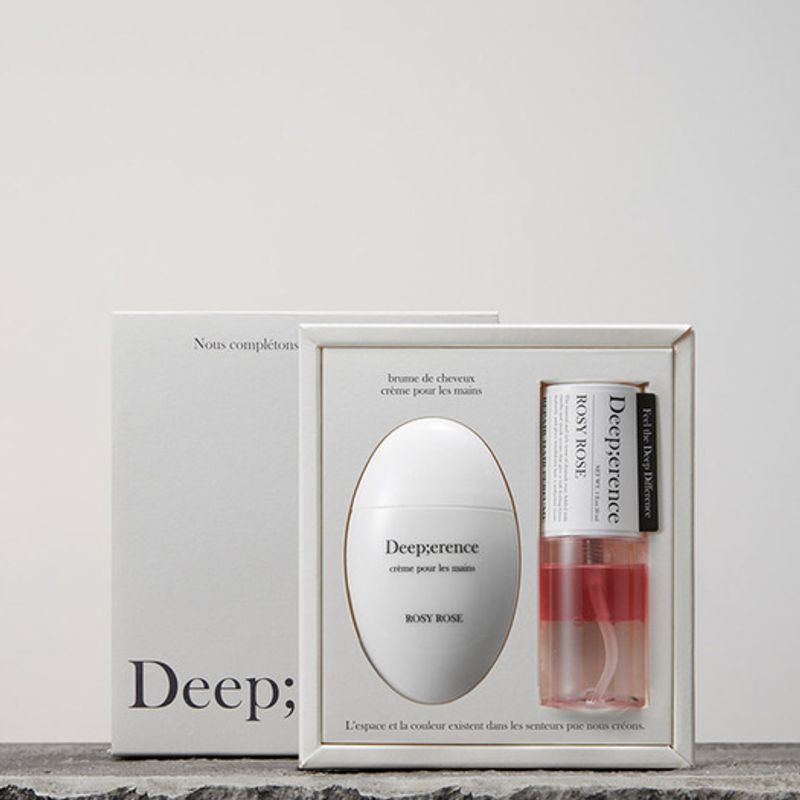DEEPERENCE Perfume Hand Cream & Hair Mist Duo Set (Choose 1 of 3) 1. Perfume Hand Cream & Hair Mist (Rosy Rose)
DEEPERENCE Perfume Hand Cream & Hair Mist Duo Set (Choose 1 of 3) 1. Perfume Hand Cream & Hair Mist (Rosy Rose)