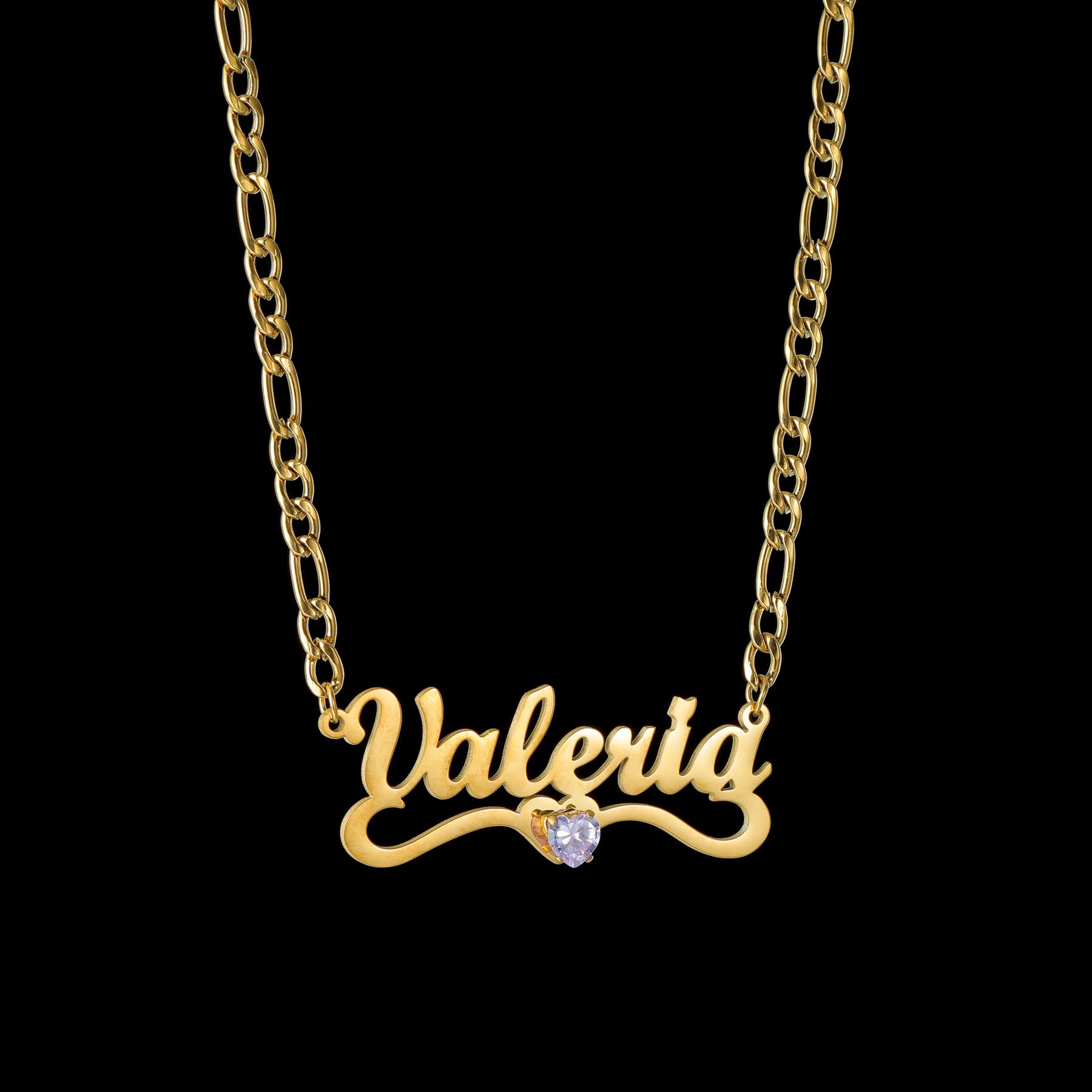 Atoztide Custom Name Necklace Earring Ring Jewelry Set for Women Men with Birthstone Figaro Chain Stainless Steel Birthday Gifts Silver color
Atoztide Custom Name Necklace Earring Ring Jewelry Set for Women Men with Birthstone Figaro Chain Stainless Steel Birthday Gifts Silver color