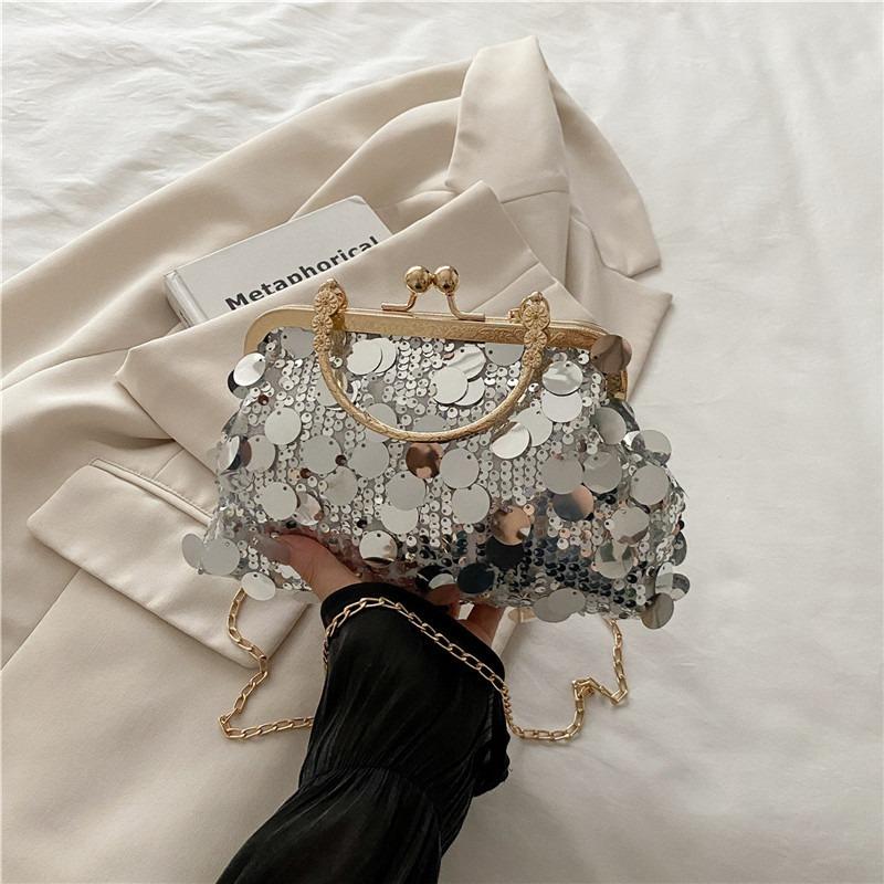 Сумка-клатч с пайетками женская весна-лето новая модная блестящая цепочка вечерняя на плечо через плечо сумка-мессенджер банкетная сумка серебряный
Сумка-клатч с пайетками женская весна-лето новая модная блестящая цепочка вечерняя на плечо через плечо сумка-мессенджер банкетная сумка серебряный