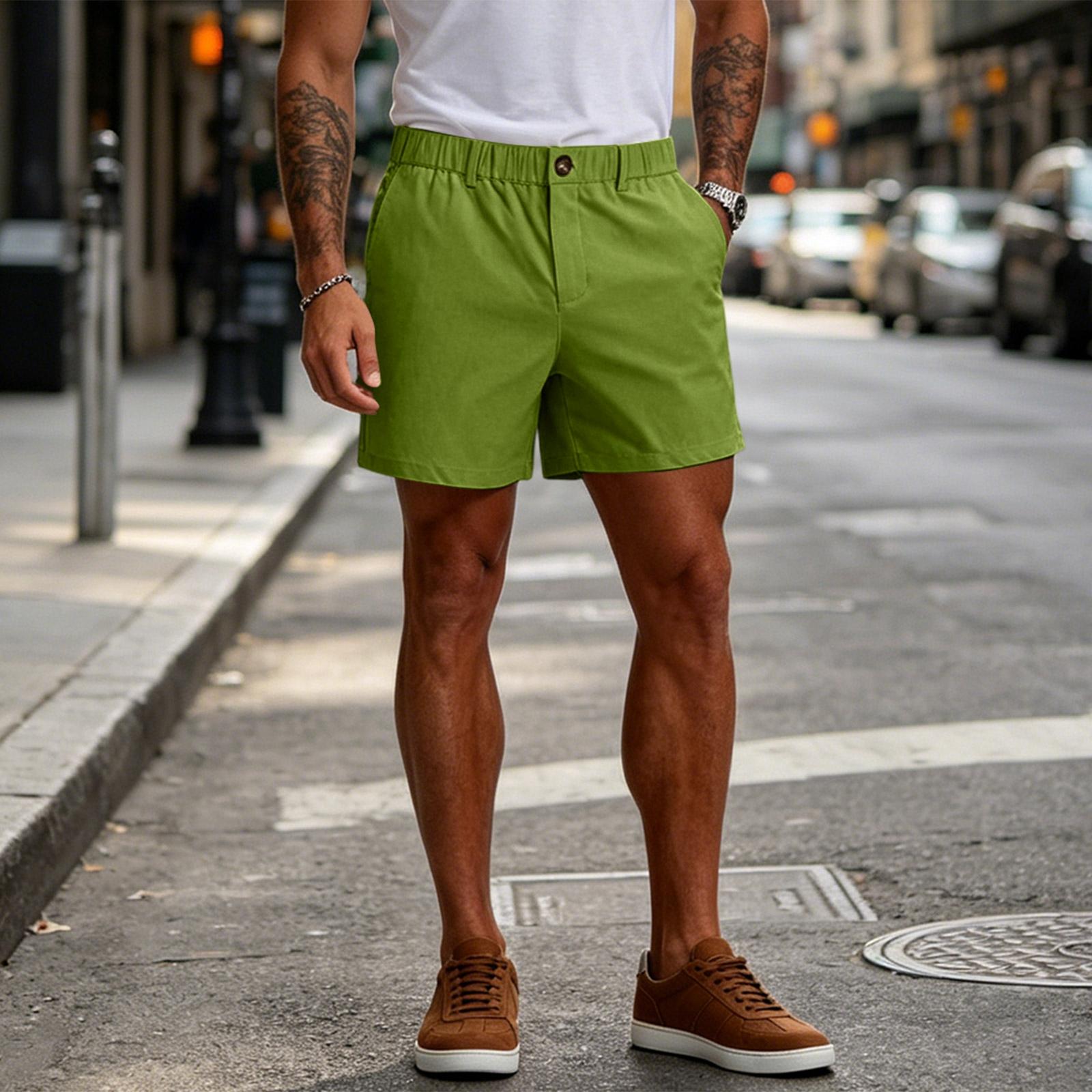 Men s Casual Elastic Waist Shorts with Button Closure and Straight Fit for Everyday Wear and Outdoor Activities L
Men s Casual Elastic Waist Shorts with Button Closure and Straight Fit for Everyday Wear and Outdoor Activities L