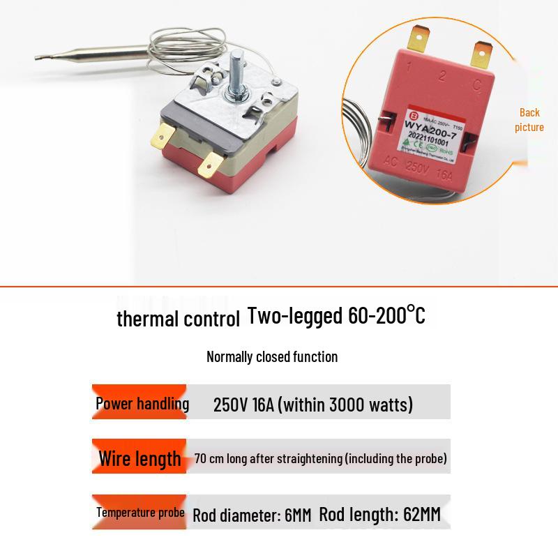 Adjustable Temperature Control Switch for Fryer, Oven, Kettle, Griddle & BBQ Thermostat
Adjustable Temperature Control Switch for Fryer, Oven, Kettle, Griddle & BBQ Thermostat