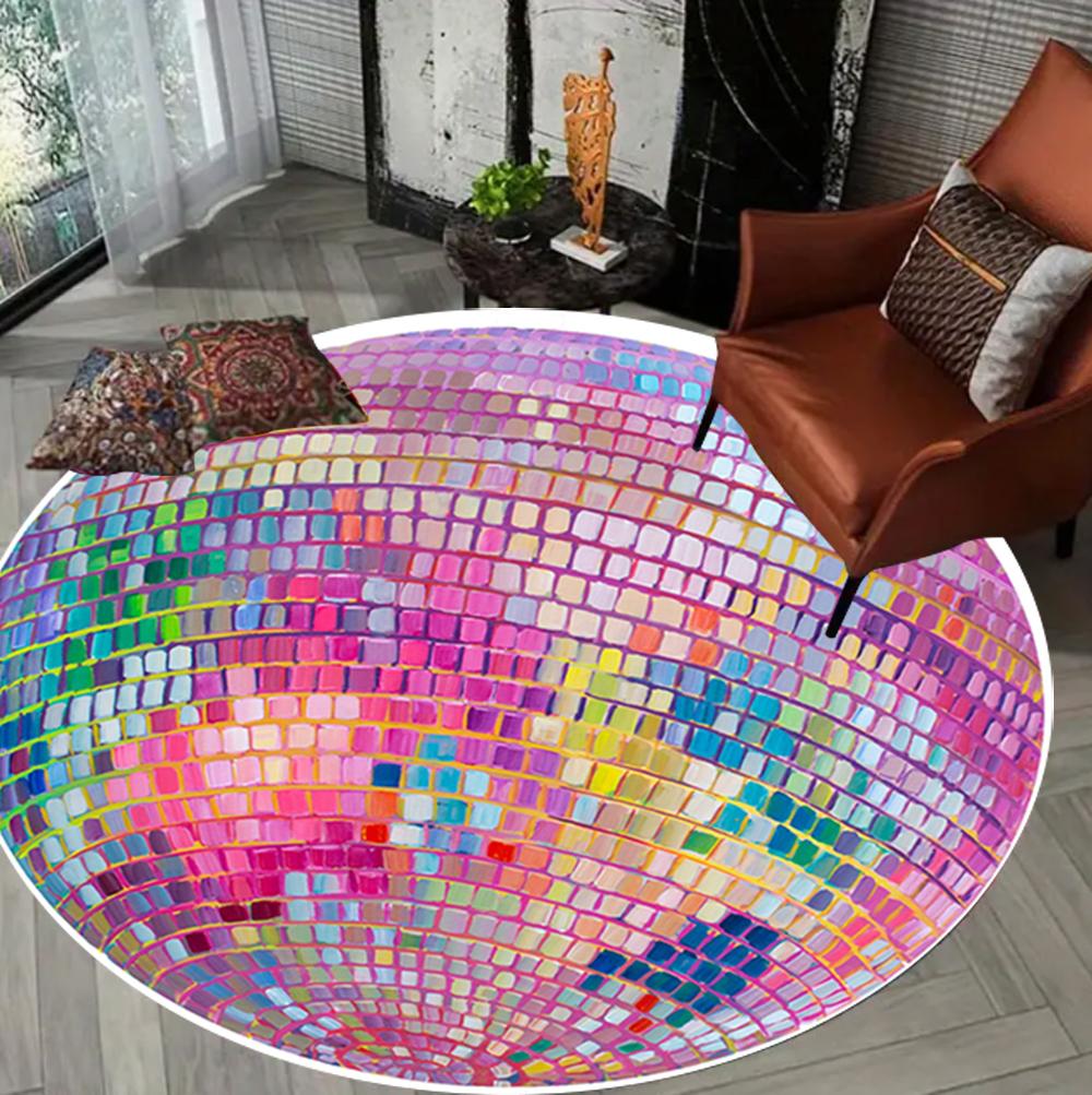 Abstract Mosaic Round Rug Disco Ball Print Modern Artistic Home Decor Circular Carpet Soft Non-Slip Mat for Living Room Bedroom 80cm x 80cm
Abstract Mosaic Round Rug Disco Ball Print Modern Artistic Home Decor Circular Carpet Soft Non-Slip Mat for Living Room Bedroom 80cm x 80cm