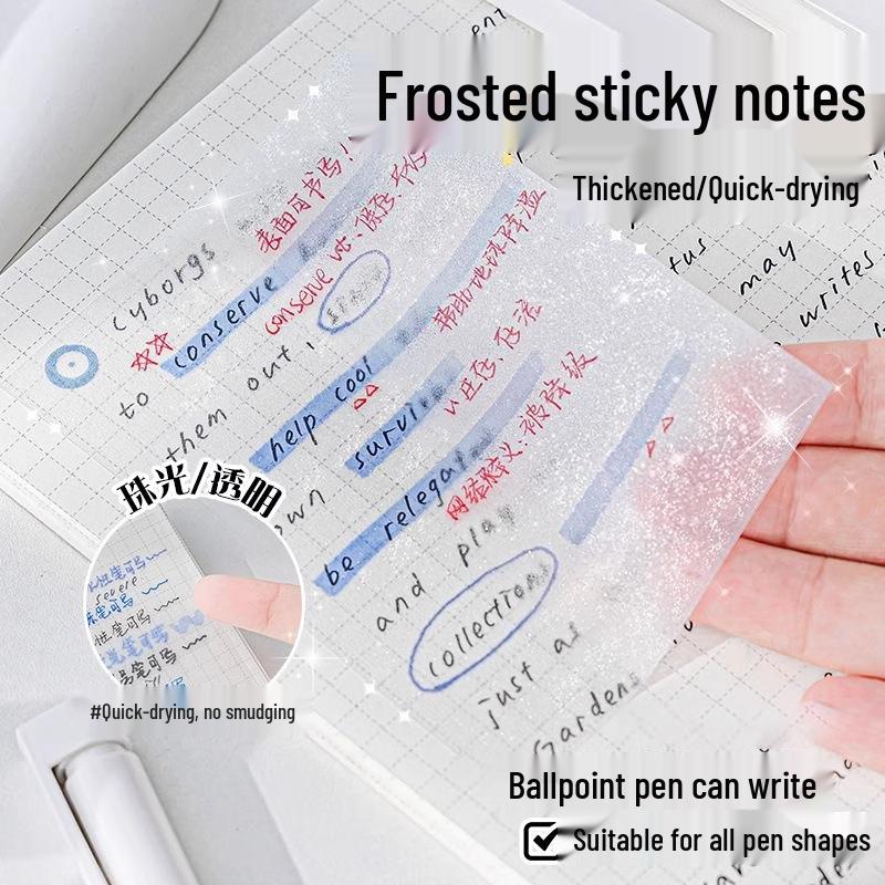 Waterproof Frosted Sticky Notes: Quick-Drying, Strong Adhesive, Tearable, Writeable Note Pad 1 Small
Waterproof Frosted Sticky Notes: Quick-Drying, Strong Adhesive, Tearable, Writeable Note Pad 1 Small