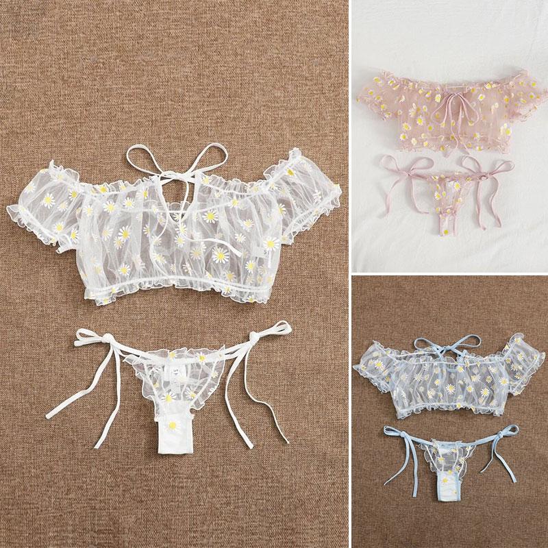 сексуальная женская кружевная сетка белье Установить See Through 2Pcs Дейзи Nightwear 
сексуальная женская кружевная сетка белье Установить See Through 2Pcs Дейзи Nightwear