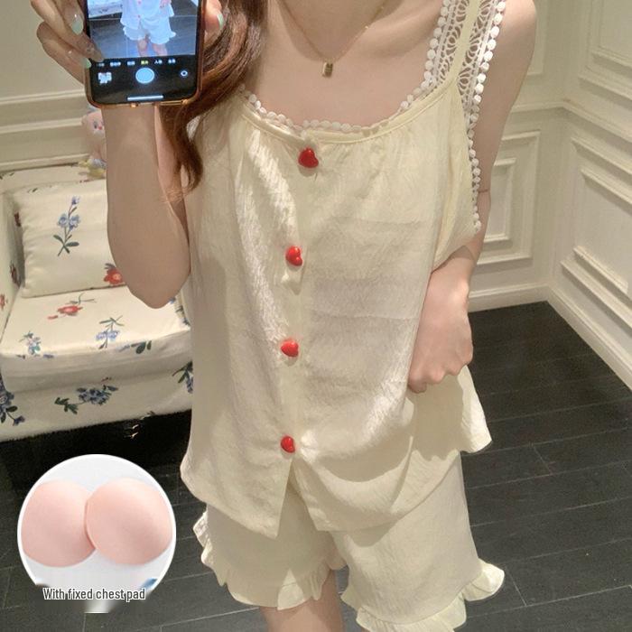 2026 Summer Women s Pajama Set: Built-in Bra Cloud Cotton Camisole with Round Neck, Princess Style M абрикосовый
2026 Summer Women s Pajama Set: Built-in Bra Cloud Cotton Camisole with Round Neck, Princess Style M абрикосовый
