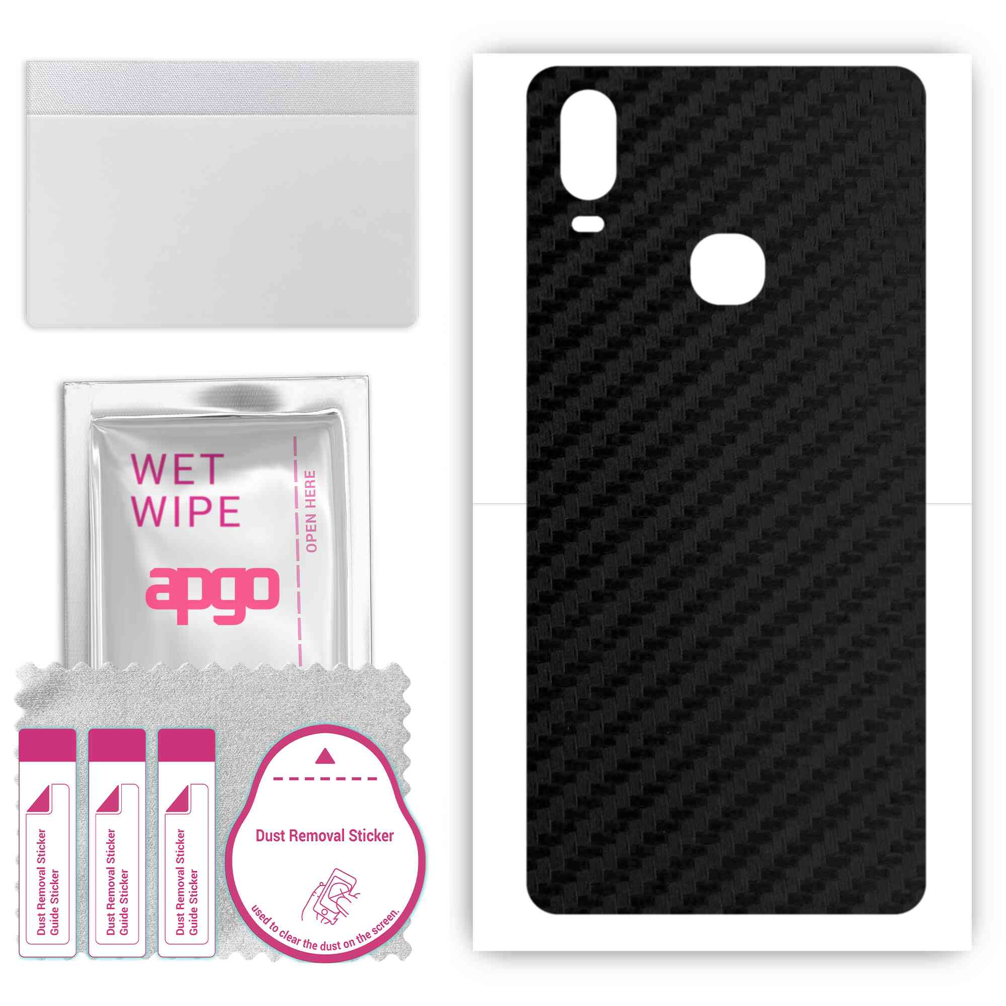 apgo Protective Skin Sticker for the back compatible with Vivo Y12i, Wrap Film, Foil, Vinyl - Pattern Carbon Black
apgo Protective Skin Sticker for the back compatible with Vivo Y12i, Wrap Film, Foil, Vinyl - Pattern Carbon Black