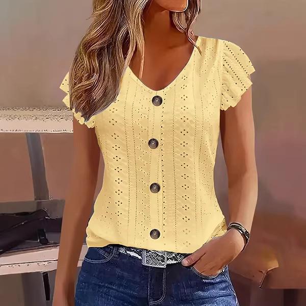 Korean Style Slimming Puff Sleeve V-Neck Summer Shirt for Women XXL жовтий
Korean Style Slimming Puff Sleeve V-Neck Summer Shirt for Women XXL жовтий