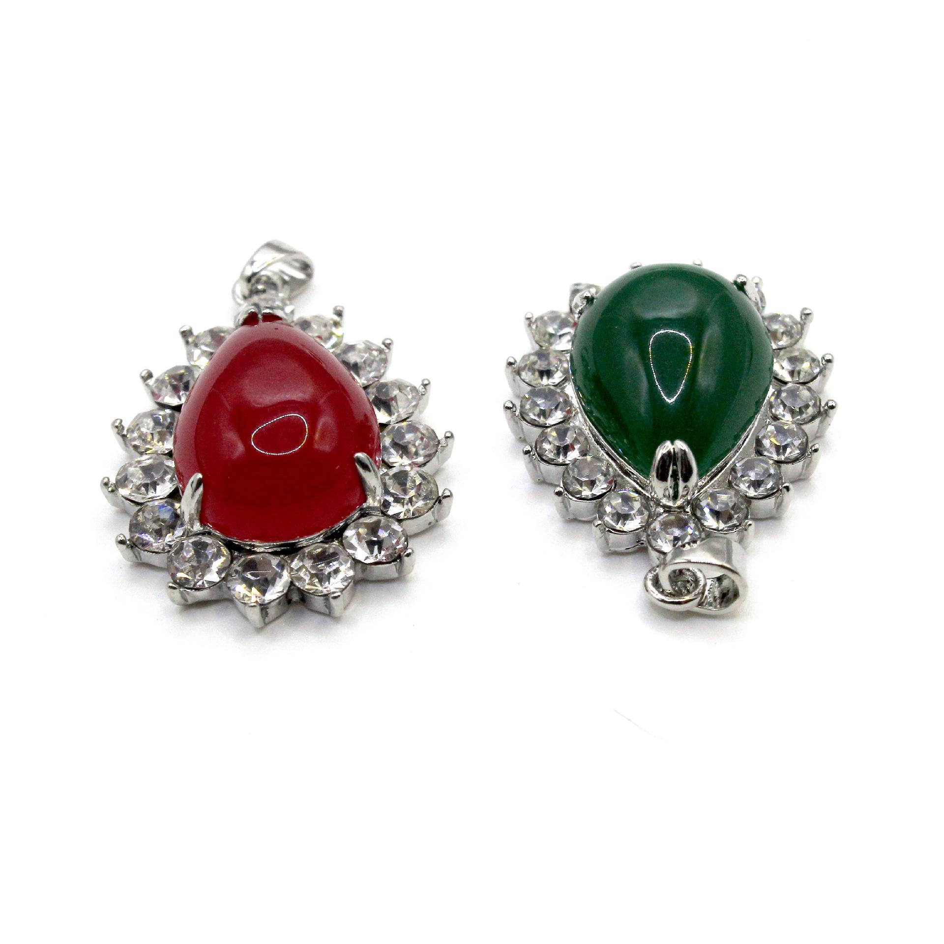 Teardrop Silver Pendant Necklace with Inlaid Crystal – Handmade DIY Jewelry Accessory Green Pendant
Teardrop Silver Pendant Necklace with Inlaid Crystal – Handmade DIY Jewelry Accessory Green Pendant