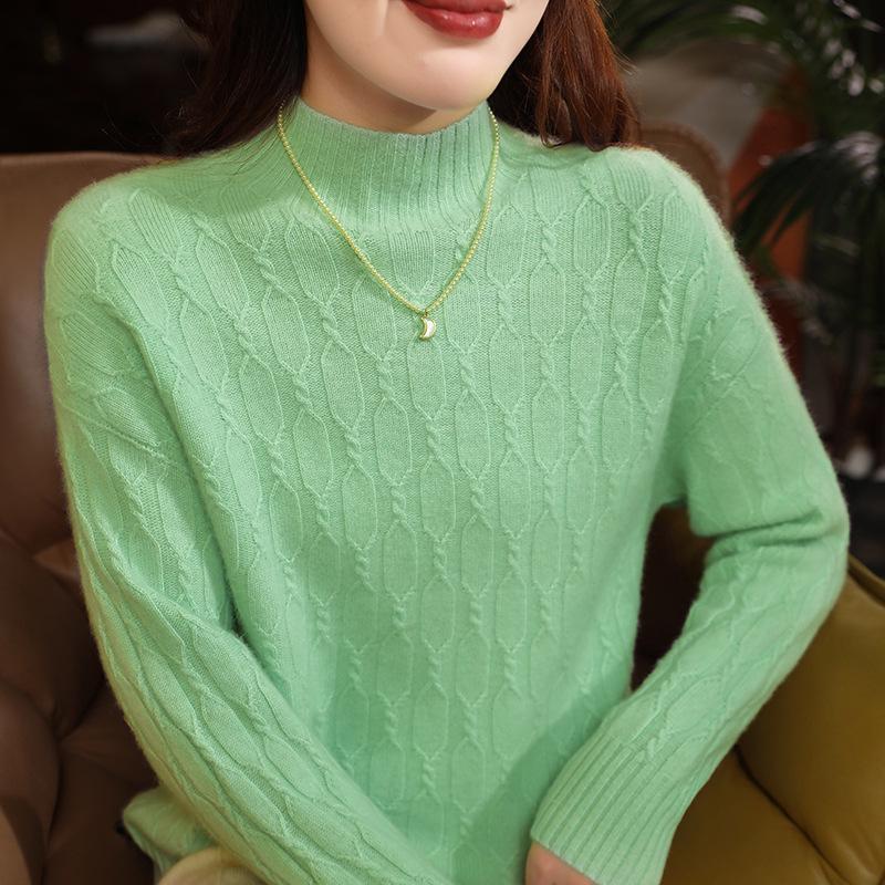 Women s 100% Wool Slim Fit Half High Neck Sweater - Autumn/Winter Knitted Outerwear M (suitable for 100-110 jin)
Women s 100% Wool Slim Fit Half High Neck Sweater - Autumn/Winter Knitted Outerwear M (suitable for 100-110 jin)