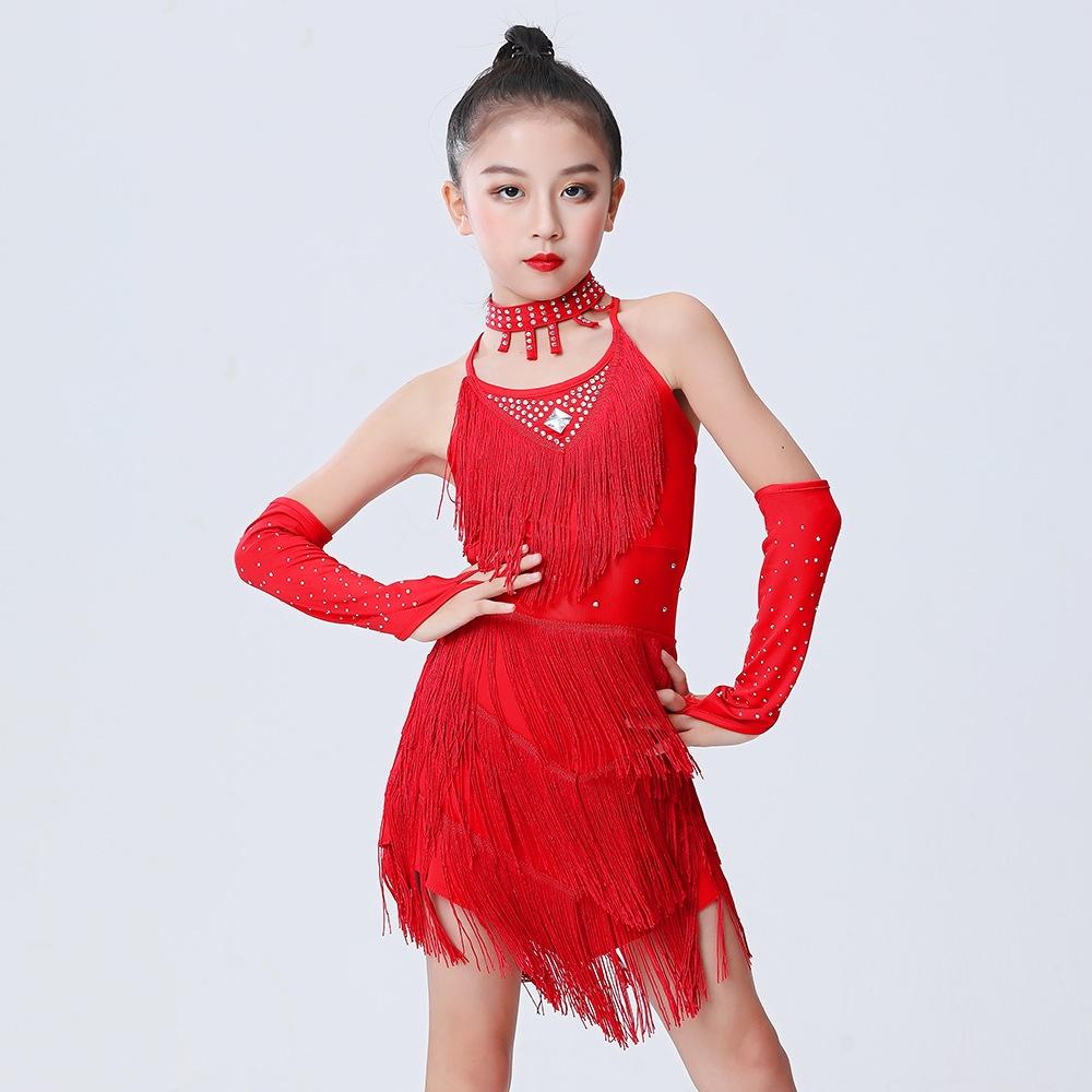 Kids Girls Latin Dance Outfit Halter Sleeveless Strappy Back Crop Top with Tassels Feather Skirt for Samba Rumba Cha-Cha Dance 110cm
Kids Girls Latin Dance Outfit Halter Sleeveless Strappy Back Crop Top with Tassels Feather Skirt for Samba Rumba Cha-Cha Dance 110cm