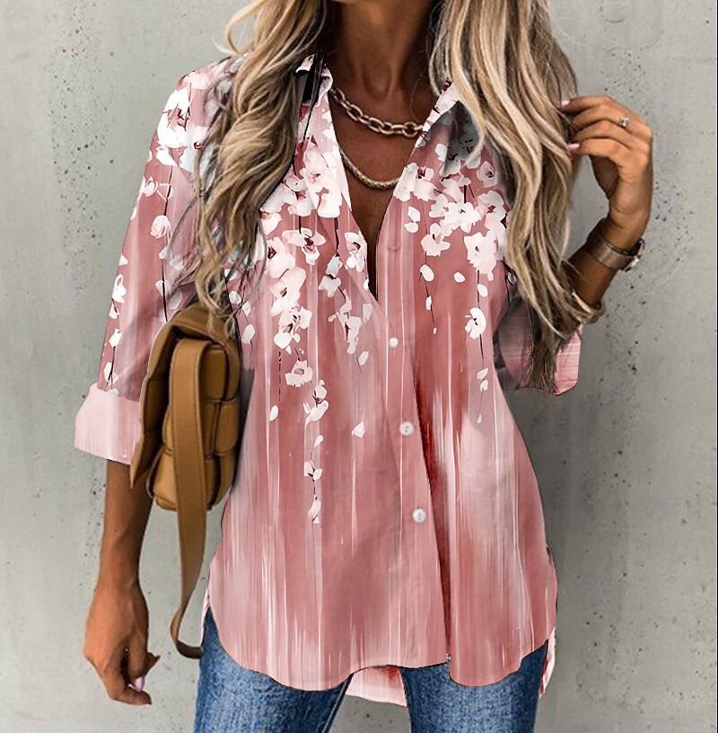 Women s Floral Print V-Neck Blouse Loose Fit Short Sleeve Top in 5 Colors 4XL рожевий
Women s Floral Print V-Neck Blouse Loose Fit Short Sleeve Top in 5 Colors 4XL рожевий