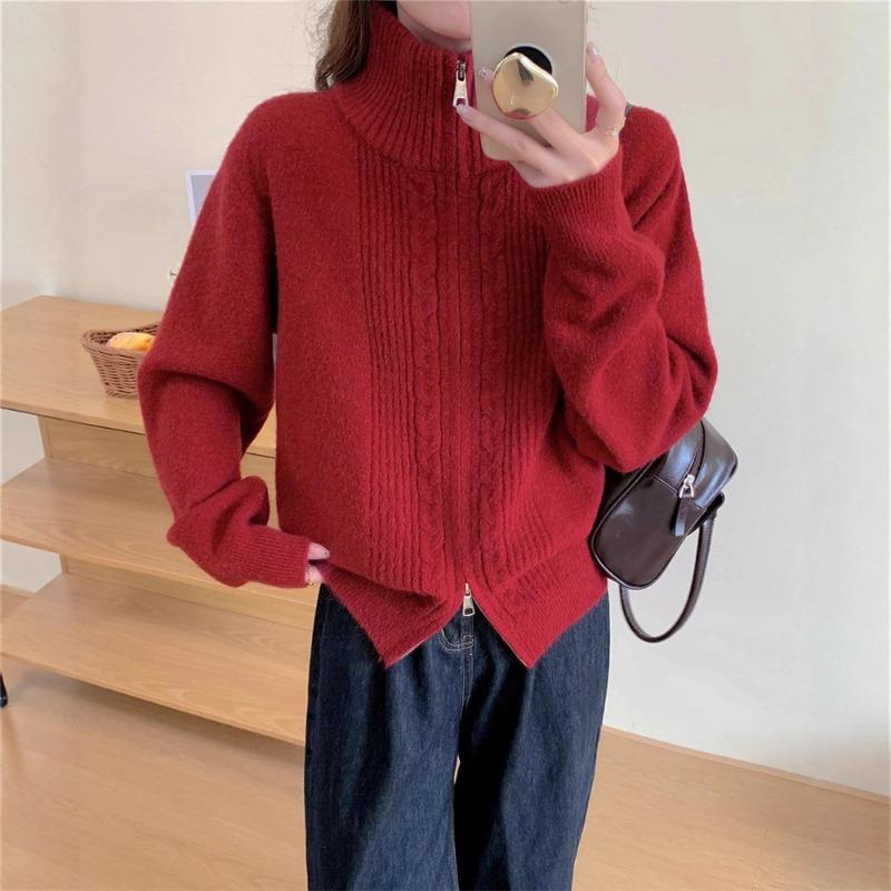 Женский трикотажный кардиган на двойной молнии с отложным воротником, новый осенне-зимний, свободный, простой, в стиле ленивого ветра average size
Женский трикотажный кардиган на двойной молнии с отложным воротником, новый осенне-зимний, свободный, простой, в стиле ленивого ветра average size