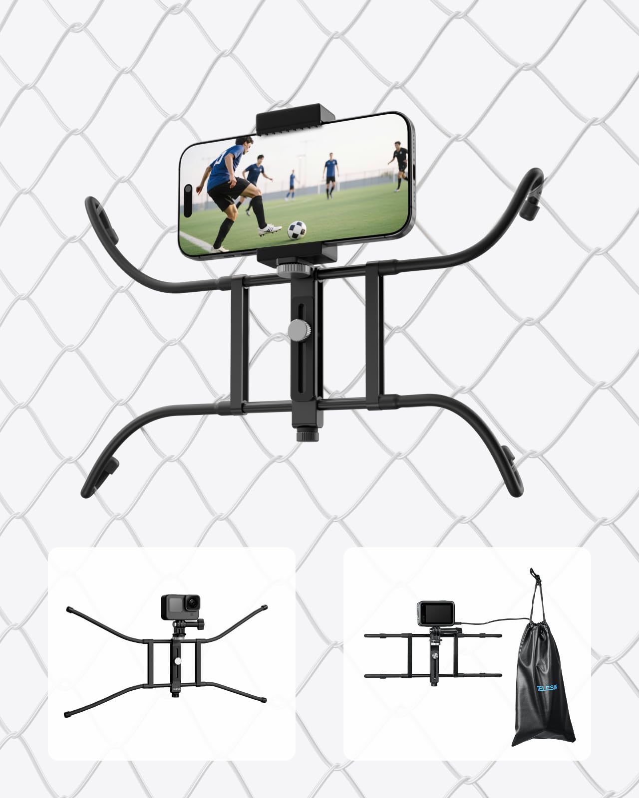 TELESIN Fence Mount Camera Mount GoPro Accessories for GoPro Hero DJI Osmo Action 5 Insta 360 X5 X4 X3 Android Samsung for Recording Games
TELESIN Fence Mount Camera Mount GoPro Accessories for GoPro Hero DJI Osmo Action 5 Insta 360 X5 X4 X3 Android Samsung for Recording Games