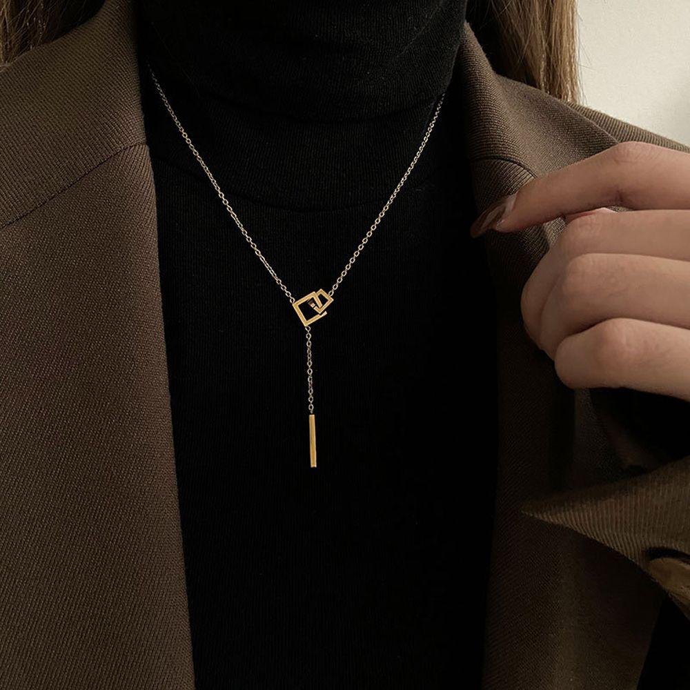 Party Chain Strip For Girls Square Pendant Woman Necklaces Neck Jewelry Korean Clavicle Choker
Party Chain Strip For Girls Square Pendant Woman Necklaces Neck Jewelry Korean Clavicle Choker