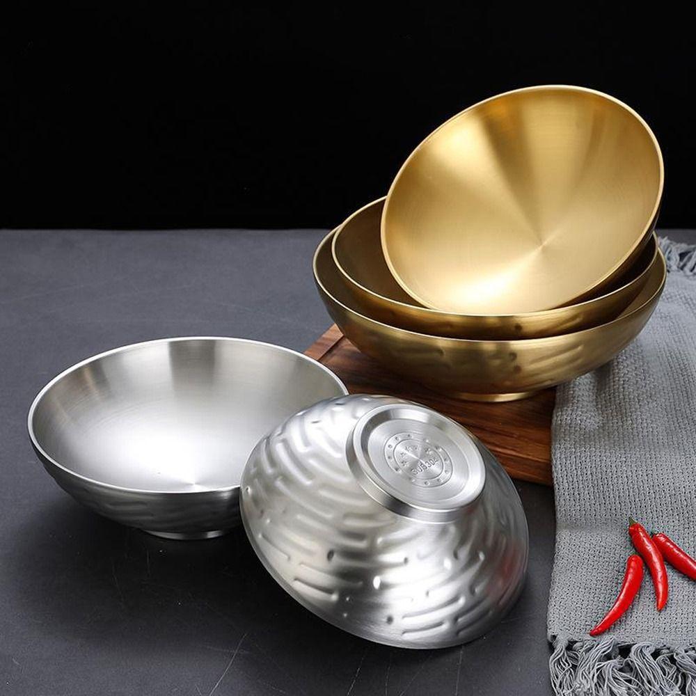 Double Layer Stainless Steel Bowl Thickened Soup Bowl Tableware Korean Ramen Bowl For Home Kitchen 18cm срібний
Double Layer Stainless Steel Bowl Thickened Soup Bowl Tableware Korean Ramen Bowl For Home Kitchen 18cm срібний